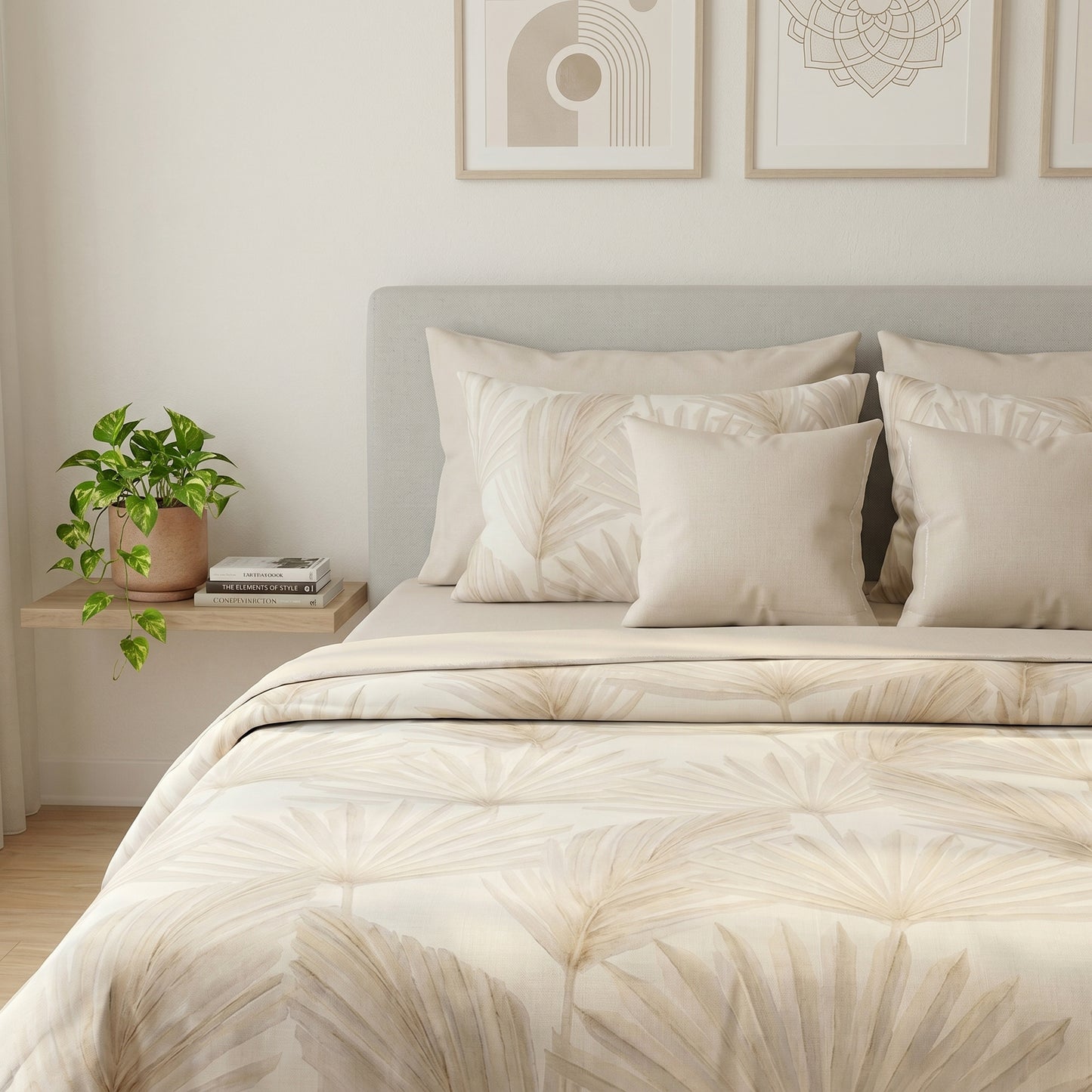 IV929 Luxury Cotton Satin Comforter Set - Light Filling
