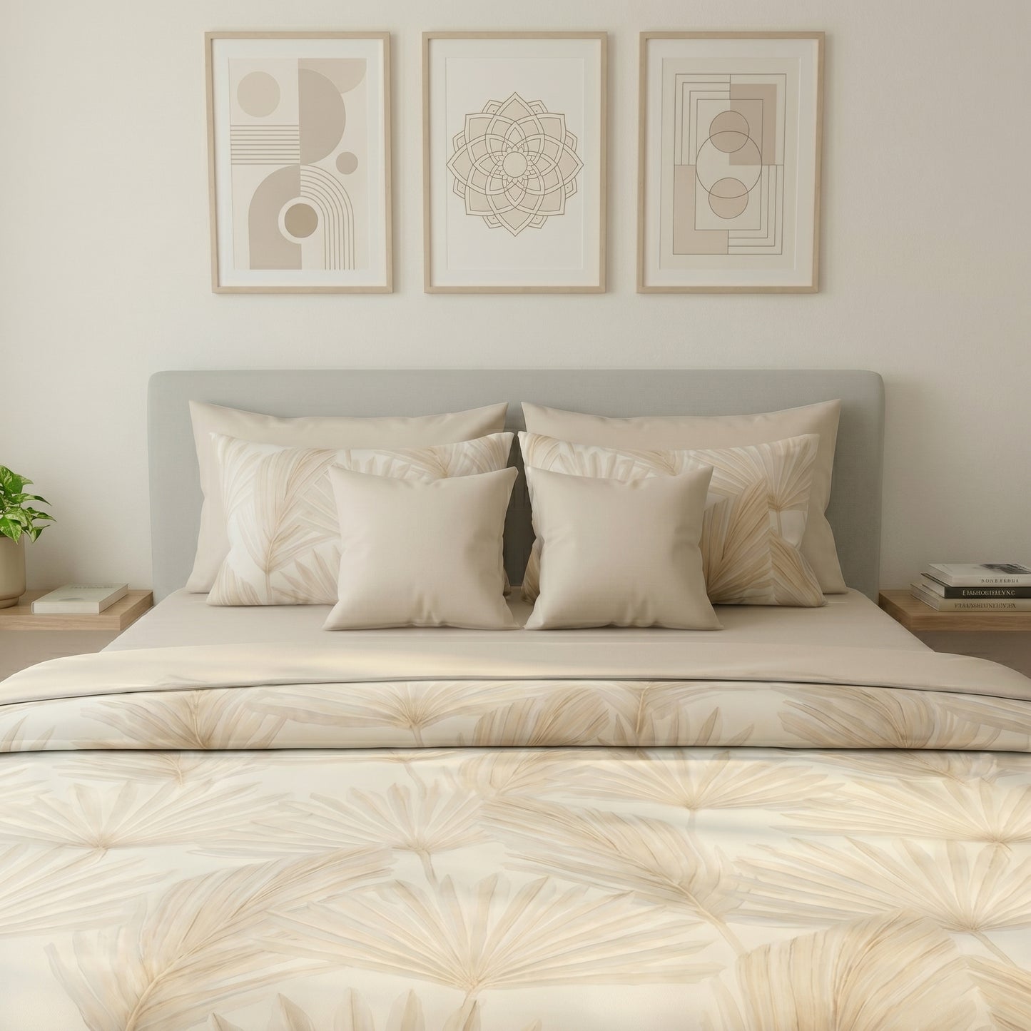 IV929 Luxury Cotton Satin Comforter Set - Light Filling