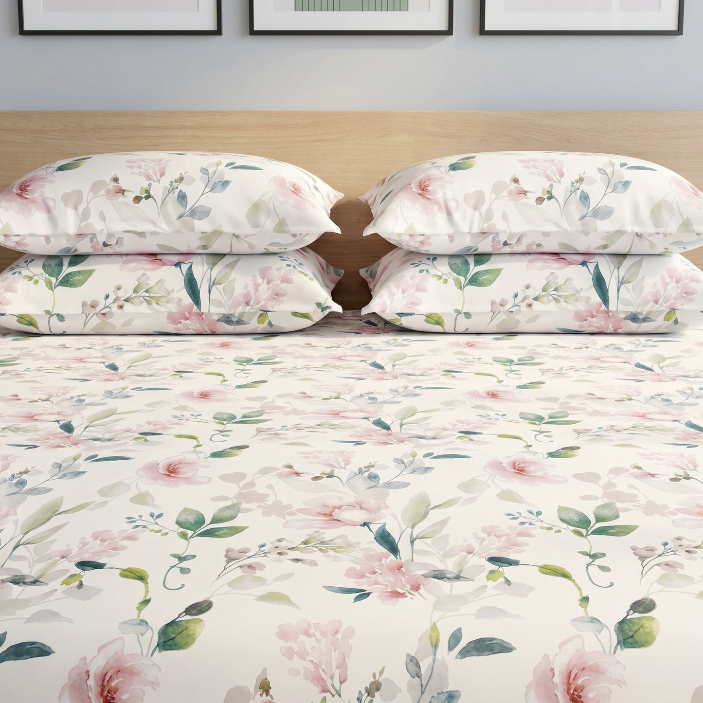 IVS921 Luxury Cotton Satin Bed Sheet Set