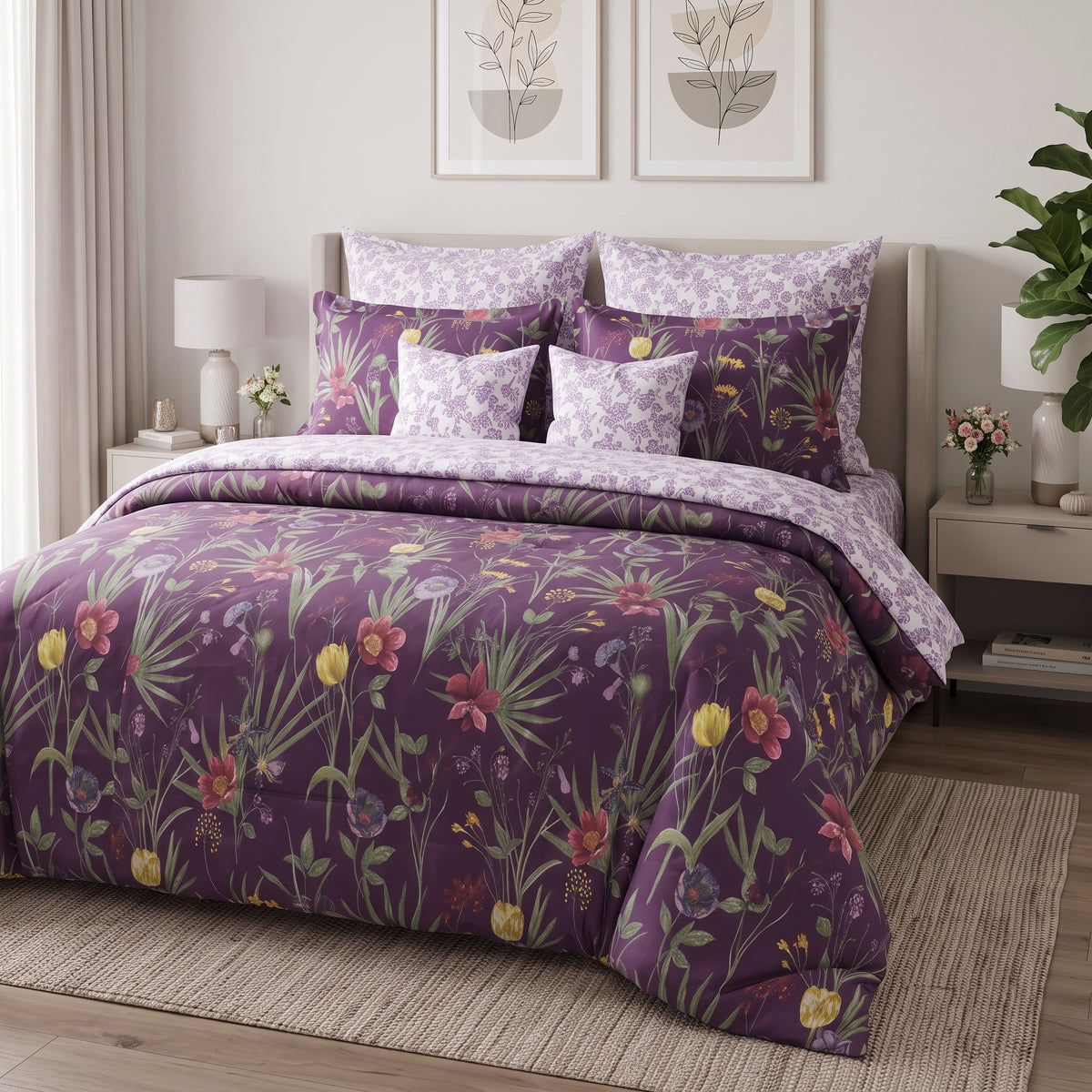 Amethyst Garden Dreams Comforter Set