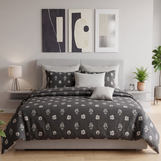 Charcoal Meadow Comforter Set