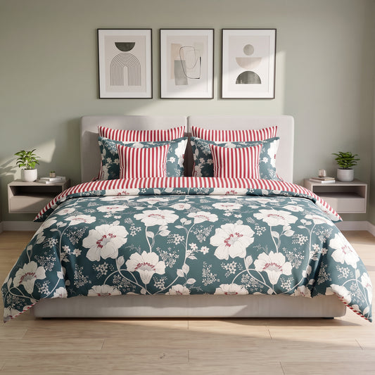 Vintage Ticking Meadow Comforter Set