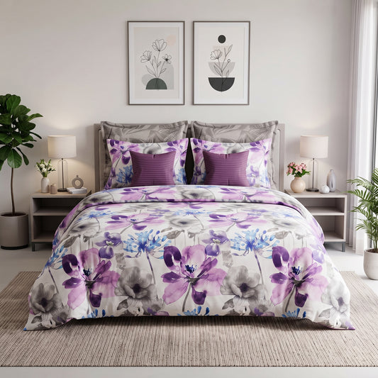 Purple Poppies Comforter Set