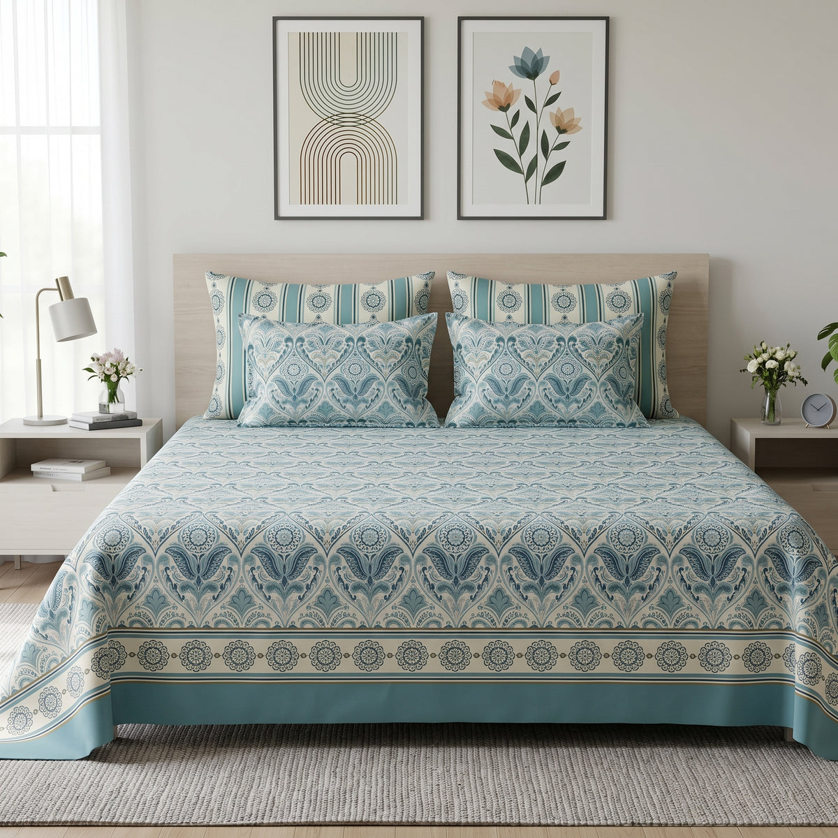 Sea Glass Filigree Bed Sheet Set