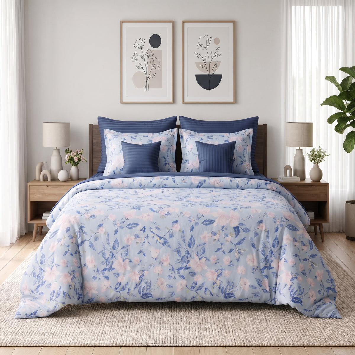 Twilight Hydrangea Comforter Set