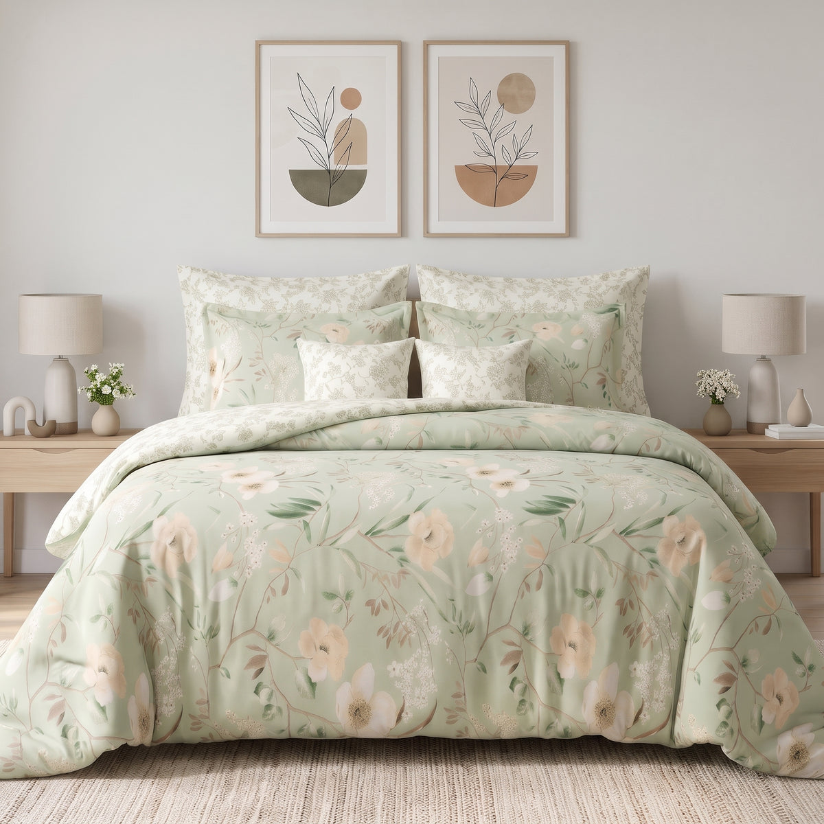 Morning Dew Botanica Duvet Cover Set