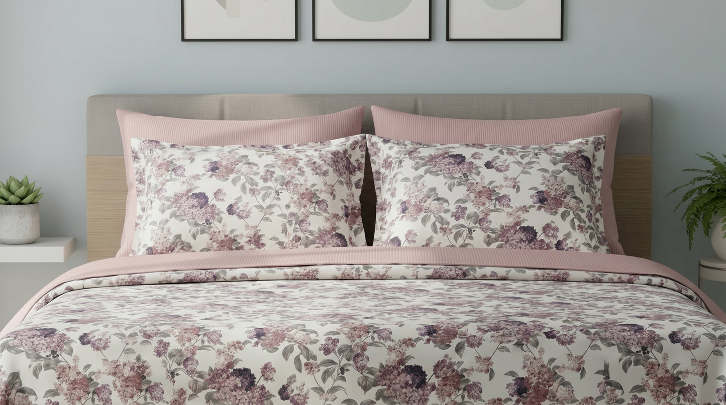 IV904 Luxury Cotton Satin Comforter Set - Light Filling