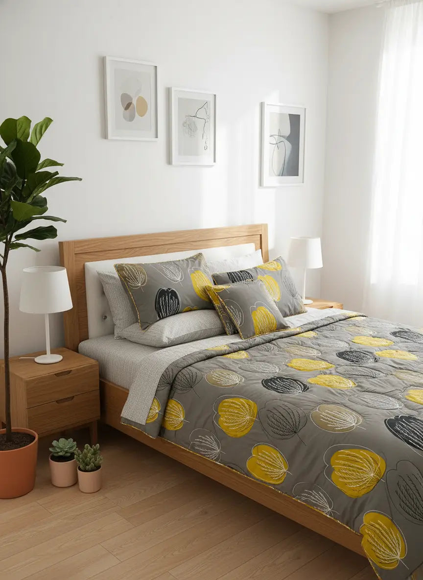 IV651 Cotton Comforter Set - Light Filling