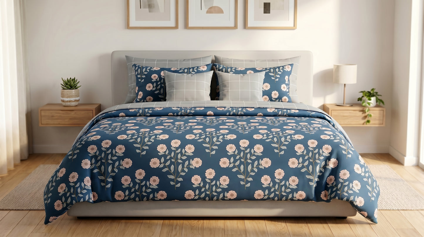 IV909 Cotton Comforter Set - Light Filling