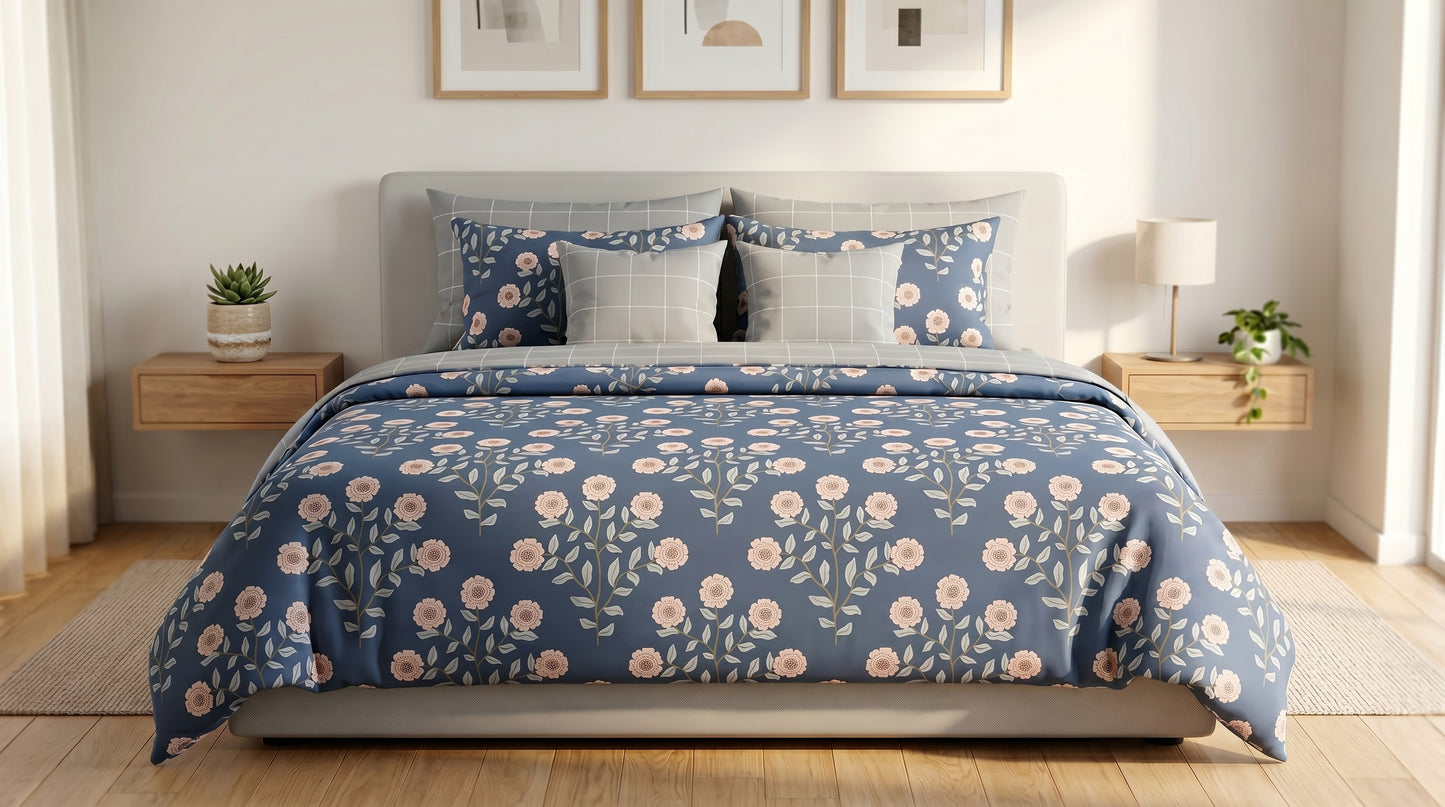 IV909 Cotton Comforter Set - Light Filling