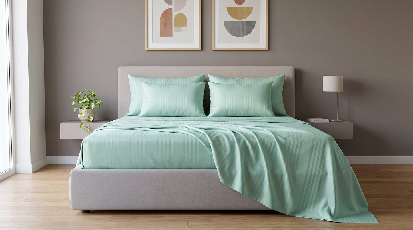 Mint Mirage Bed Sheet Set