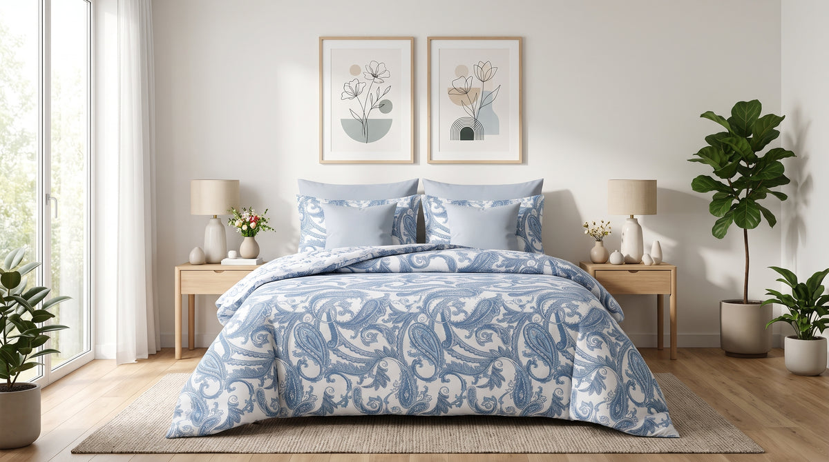 Heritage Paisley Damask Comforter Set