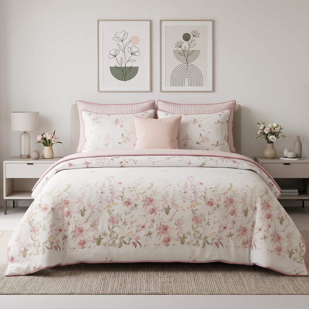 Roselle Botanical Duvet Cover Set