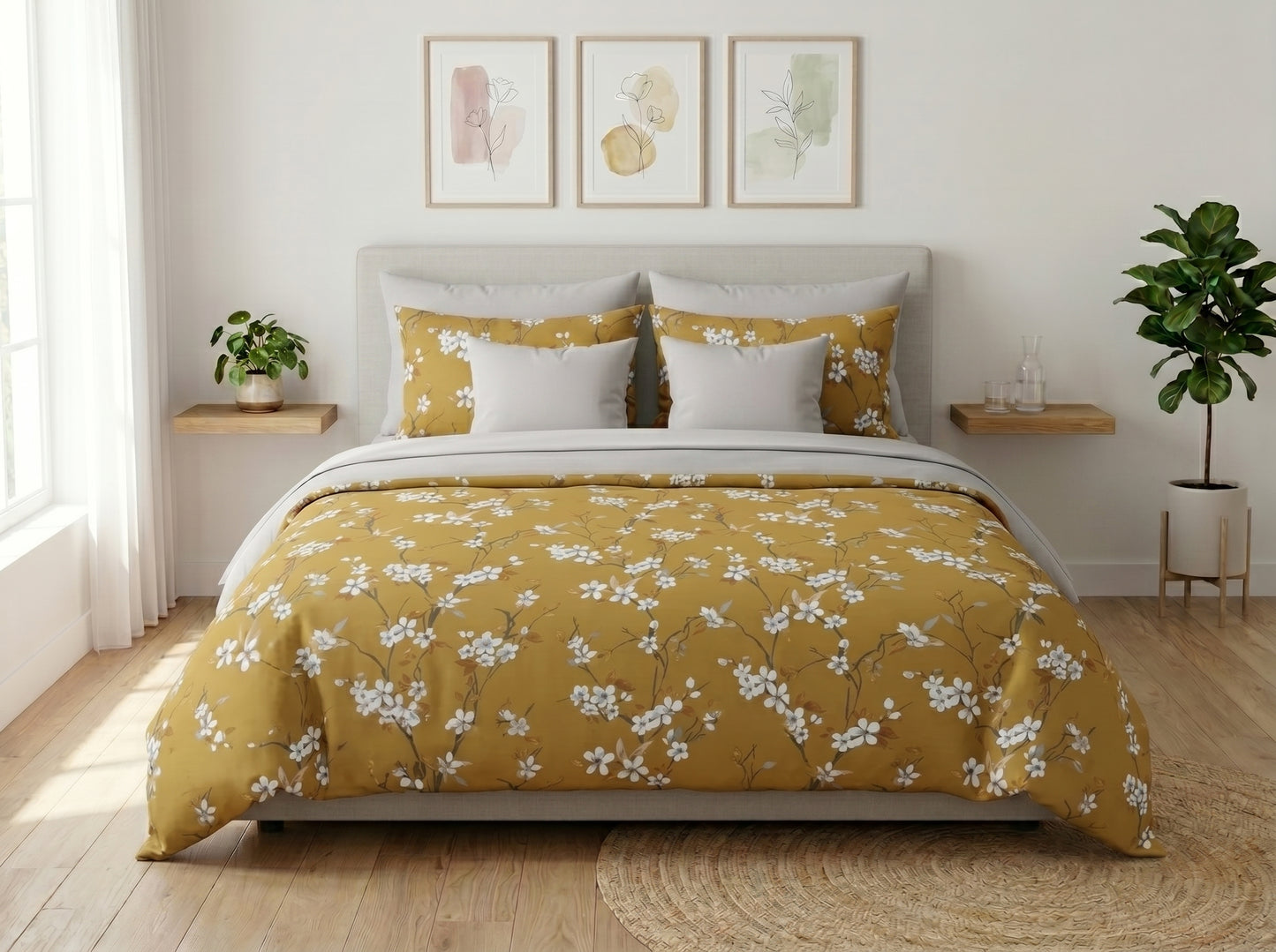 IV871 Luxury Cotton Satin Duvet Cover Set - Without Filling