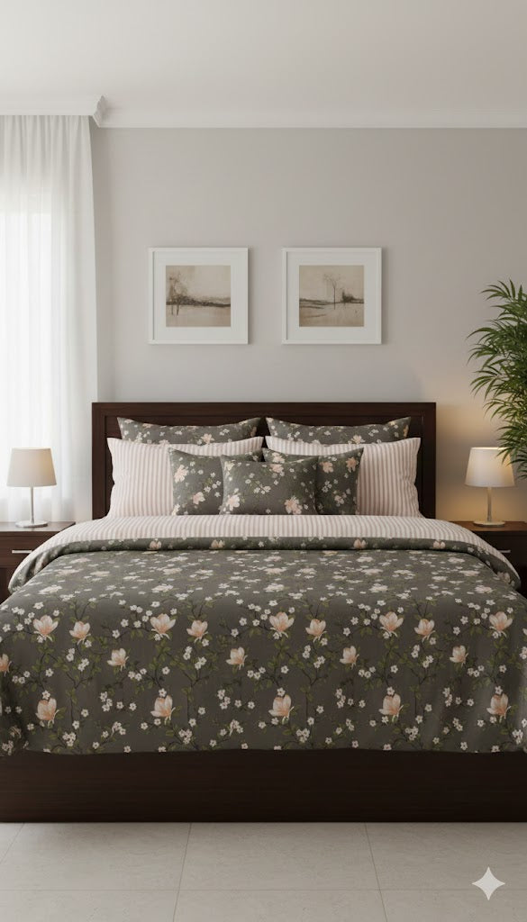 IV741 Cotton Comforter Set - Light Filling
