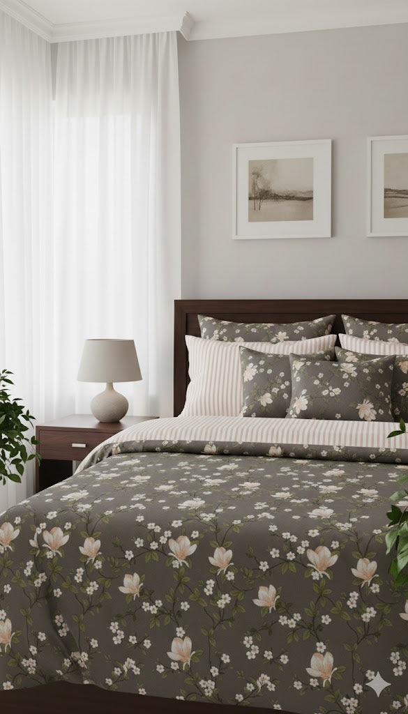 IV741 Cotton Comforter Set - Light Filling
