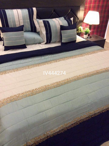 IV444274 Luxury Block Print Comforter Set