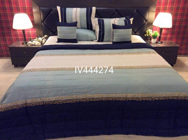 IV444274 Luxury Block Print Comforter Set