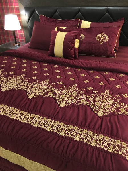 IV4000081 Embroidered Comforter Set - Velvet