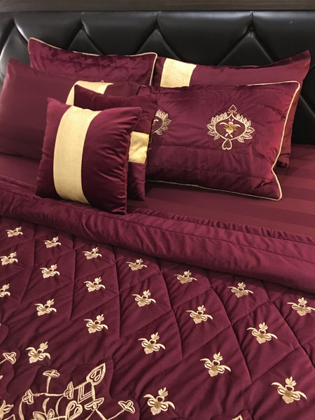 IV4000081 Embroidered Comforter Set - Velvet