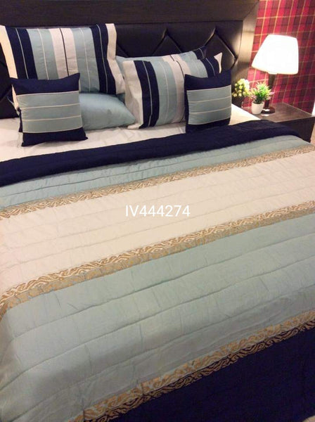 IV444274 Luxury Block Print Comforter Set